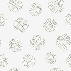 Vector Vegetables Onion Slices Polka Dots on Light Gray Seamless Repeat Pattern. Background for textiles, cards, manufacturing, wallpapers, print, gift wrap and scrapbooking.