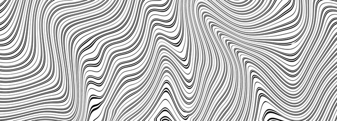Obraz premium Op Art Design. Black pattern, concept for hypnosis, unconscious, chaos, extra sensory perception, psychic, stress, strain, optical illusion. - Illustration