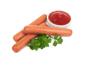 Fresh sausages isolated