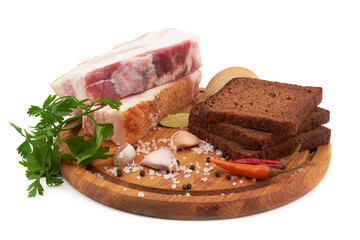 Raw pork belly with streaks