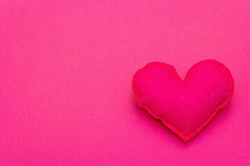 Valentine's day or Wedding romantic concept with pink heart