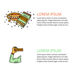 Cute colorful vector doodle template with book, tea and hand with text. For readers and bookworms. Vector template for card, banner, poster and social media