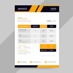 Business invoice money bills or price invoices template