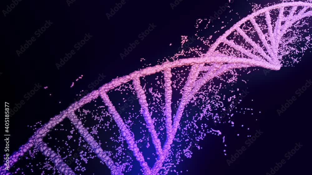 Poster abstract technological representation. shakes dna data transmission glowing rotating helix science a
