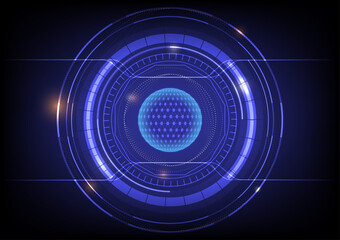 Abstract technology circle background.