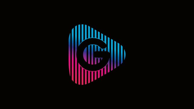 Letter G Play Button, Media Studio Stream Based Technology, Colorful logo Videos