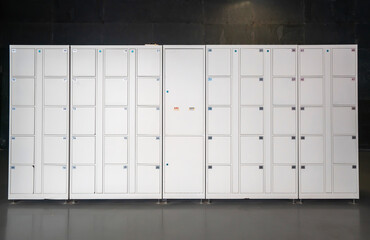 Electronic lockers in shopping malls