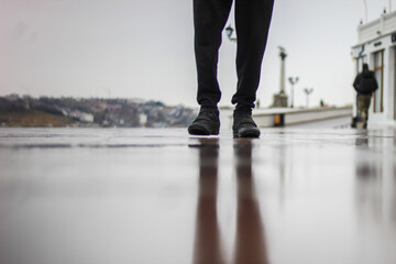 Obraz premium park after rain