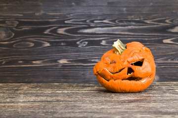 rotten pumpkin lamp for Halloween