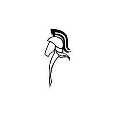 Naklejka premium Horse logo design. King Horse Logo Design Inspiration Vector