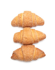 shortbread croissants on white background isolated