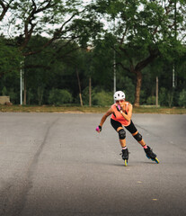 people skating in a park