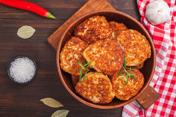 Juicy meat cutlets