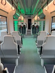Naklejka na ściany i meble View Of Empty Seats In Train