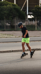 people skating in a park