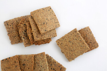 healthy homemade crackers as a snack