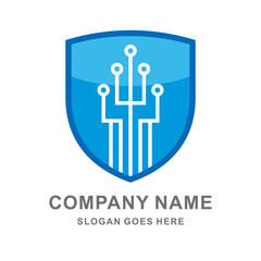 Shield Safety Security System Business Company Vector Logo Design