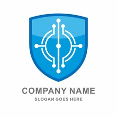 Shield Safety Security System Business Company Vector Logo Design
