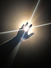 hand in the light