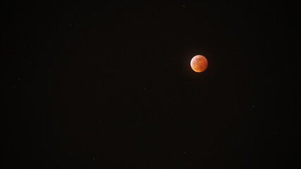 blood moon in the night sky