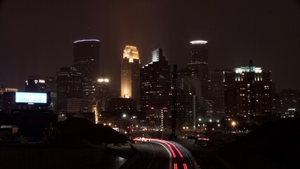 Minneapolis night skyline 