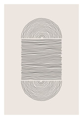 Trendy abstract creative minimalist artistic hand drawn composition