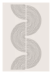Abwaschbare Fototapete Minimalistische Kunst Trendige abstrakte kreative minimalistische künstlerische handgezeichnete Komposition