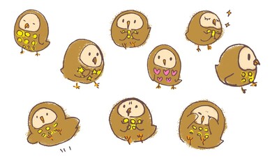 An owl printed circles called Earl