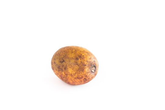ripe hog plum isolated on white, Spondias pinnata (L. f.) Kurz