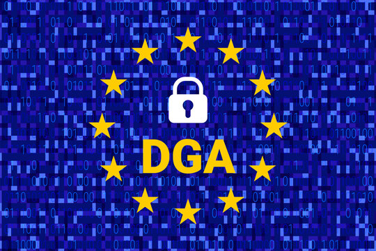 Data Governance Act - DGA. Vector illustrarion background