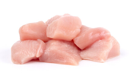 raw chicken meat isolated on white background © Aleksei