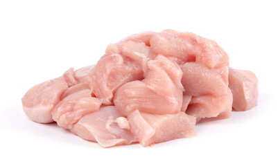 raw chicken meat isolated on white background