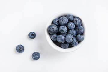 Blueberry. Fresh blueberries isolated on white background.