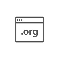 Domain name registration icon. Vector illustration.