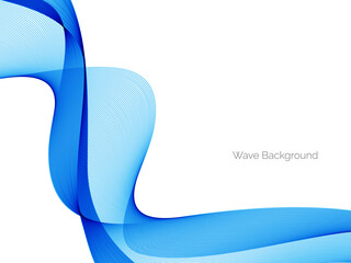 Abstract blue modern wave design background