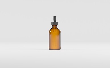 Dropper Bottle Mockup 3D Illustration 
