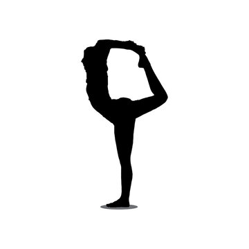 silhouette of a person exercising