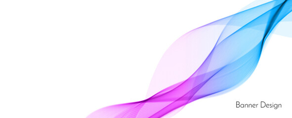Abstract decorative wave banner modern design vector background