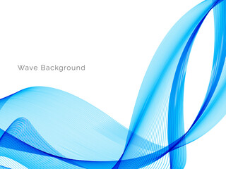 Abstract smooth stylish blue wave background