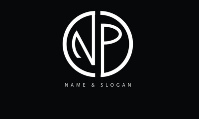 NP, PN, N, P abstract letters logo monogram © Nadia
