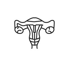 Contraceptive spiral black line icon. Intrauterine device. Birth control. Copper IUD. Safety sex sign. Pictogram for web page, mobile app. UI UX GUI design element. Editable stroke