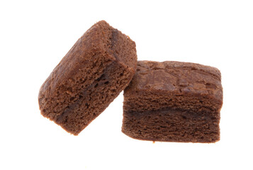 american chocolate brownie cake isolated