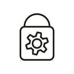 Lock Outline Vector Icon. Modern Style, Premium Quality.