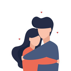 Couple In Love - Stock Vector Illustration