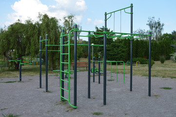 Fototapeta na wymiar Playground in a city park.