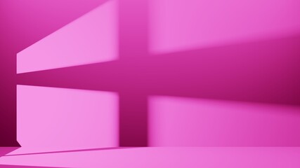 Obraz premium 3d illustration of pink scene with light