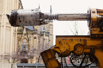 Obras del metro en el centro de San Sebastian.