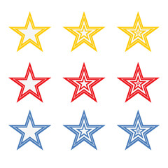 Fototapeta premium Animated Stars vector design, star icons illustration