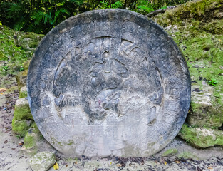 Stone artifacts in the most significant Mayan city - Tikal Park, Guatemala