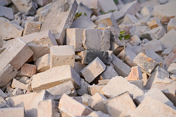 Bricks on a building site